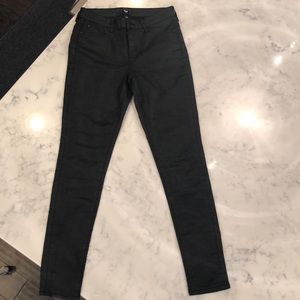 Black coated gap skinny jeans
